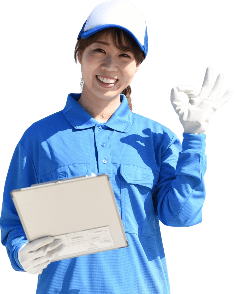 お問い合わせを案内する女性